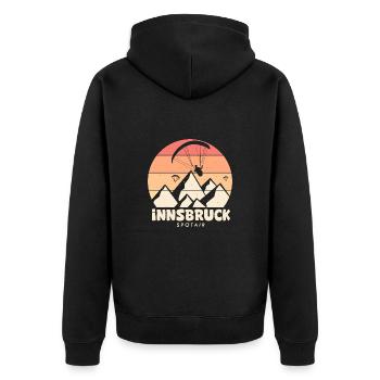 Parapente innsbruck spotair autriche - Veste à capuche bio Premium Unisexe - noir - Dos - Nico (187cm)