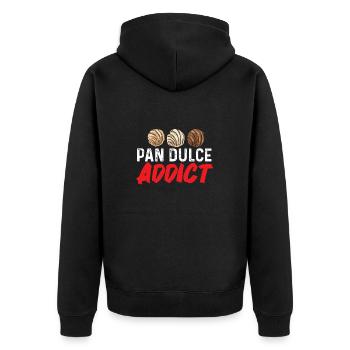 Concha Hispanic Mexican Pan Dulce - Unisex Premium Organic Zip Hoodie - black - Back - Nico (187cm)