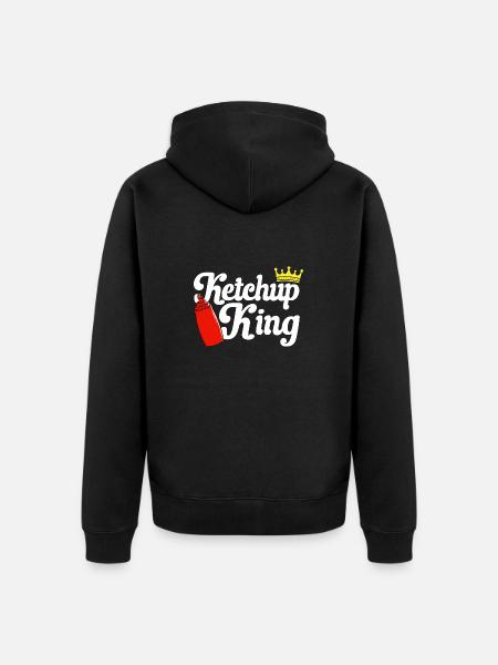Ketchup Tomato ketchup - Unisex Premium Organic Zip Hoodie - black