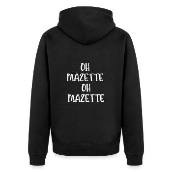 oh mazette oh mazette - Veste à capuche bio Premium Unisexe - noir - Dos - Nico (187cm)