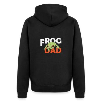 Red-eyed Coqui Frog Eleutherodactylus antillensis - Unisex Premium Bio Zip Hoodie - Schwarz - Hinten - Nico (187cm)