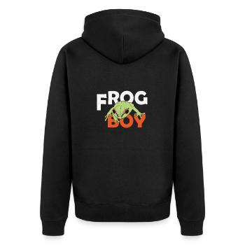 Red-eyed Coqui Frog Eleutherodactylus antillensis - Unisex Premium Bio Zip Hoodie - Schwarz - Hinten - Nico (187cm)