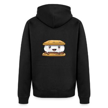 S'more Campfire Marshmallow Camping - Veste à capuche bio Premium Unisexe - noir - Dos - Nico (187cm)
