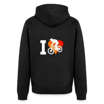 VTT VTT Hommes Cycliste Cyclisme - Veste à capuche bio Premium Unisexe - noir - Dos - Nico (187cm)