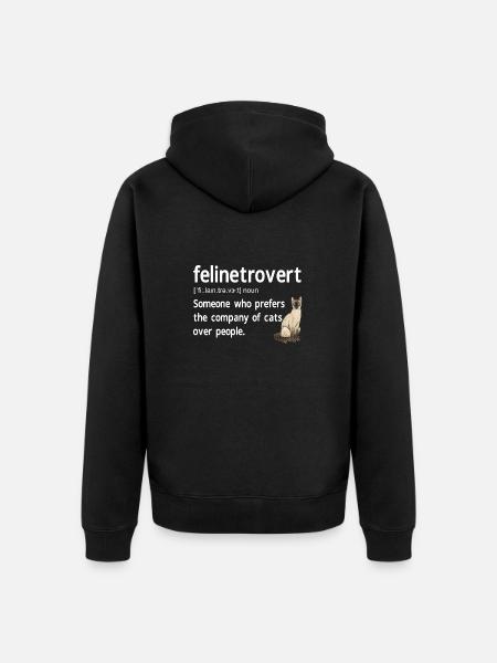 Siamese Cat Siamese Cat - Unisex Premium Organic Zip Hoodie - black