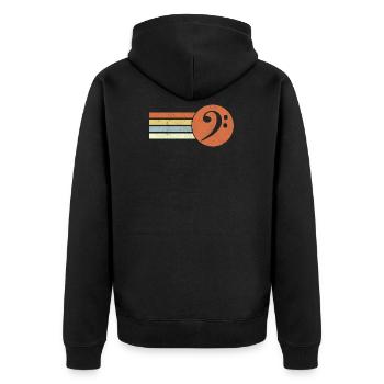 Basse 6 - Veste à capuche bio Premium Unisexe - noir - Dos - Nico (187cm)