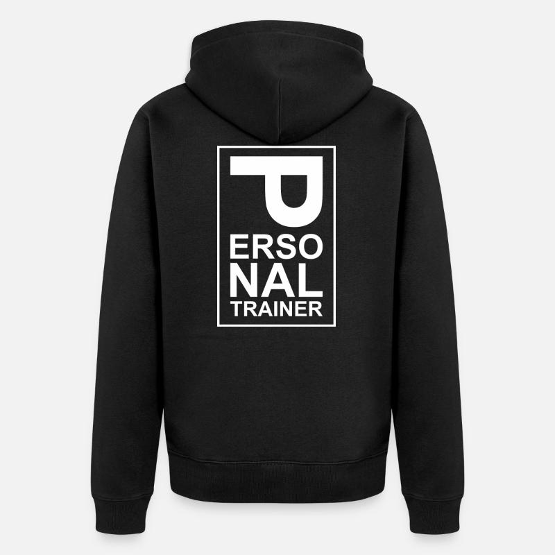 Personal Trainer - blanc - Veste à capuche bio Premium Unisexe - noir