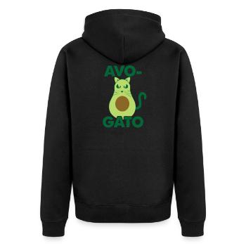Avogato Vegan Cat - Veste à capuche bio Premium Unisexe - noir - Dos - Nico (187cm)