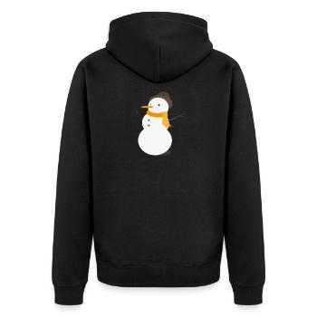 bonhomme de neige - Veste à capuche bio Premium Unisexe - noir - Dos - Nico (187cm)