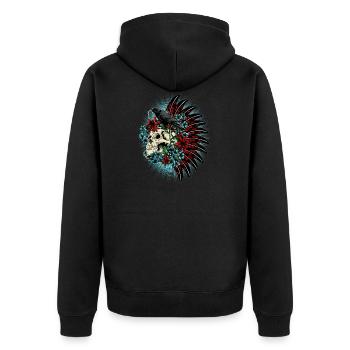 vie - Veste à capuche bio Premium Unisexe - noir - Dos - Nico (187cm)