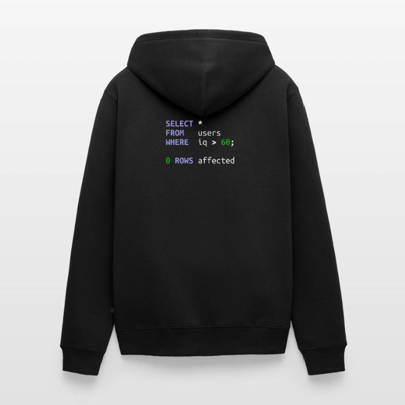 Software-Entwickler SQL Coder Geek Geschenk Unisex Premium Bio Zip Hoodie