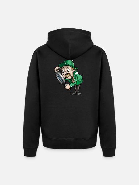 detective private eye investigator2 - Unisex Premium Organic Zip Hoodie - black
