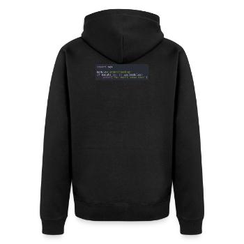 Les programmeurs, logiciels, informatique, développeur - Veste à capuche bio Premium Unisexe - noir - Dos - Nico (187cm)