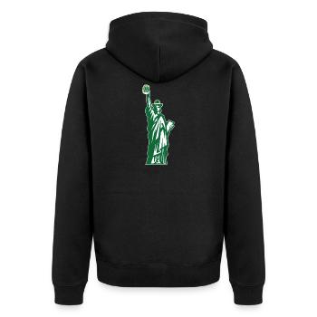 Statue de la Saint-Patrick Statue de la Liberté - Veste à capuche bio Premium Unisexe - noir - Dos - Nico (187cm)