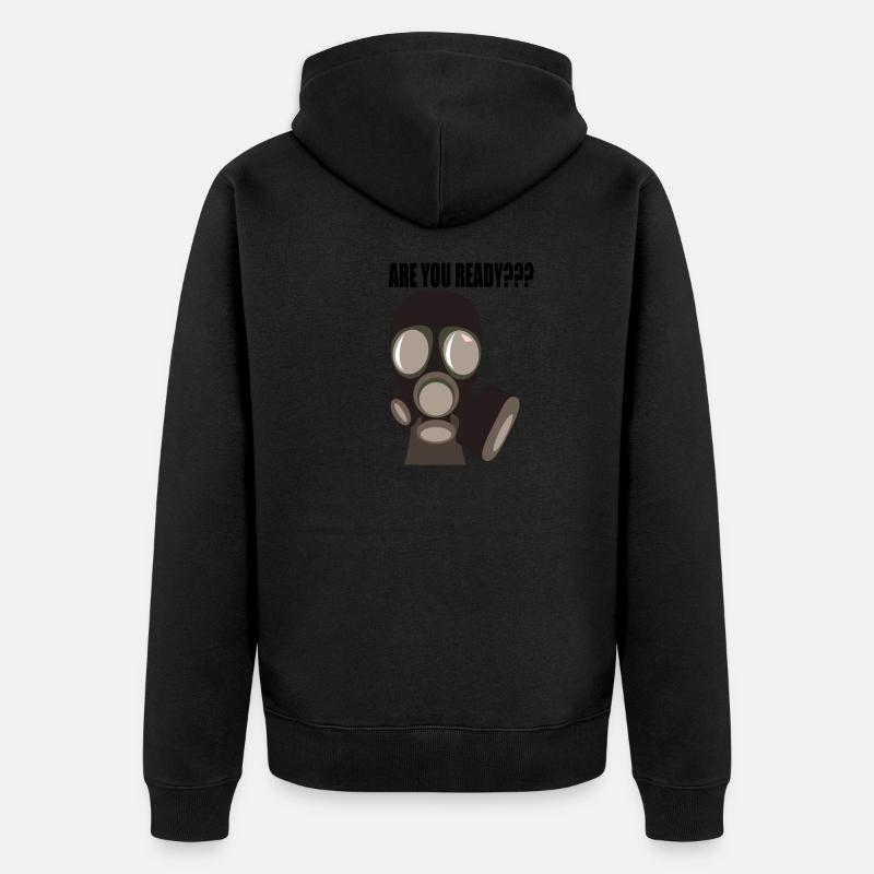 Êtes-vous prêt ??? - Veste à capuche bio Premium Unisexe - noir