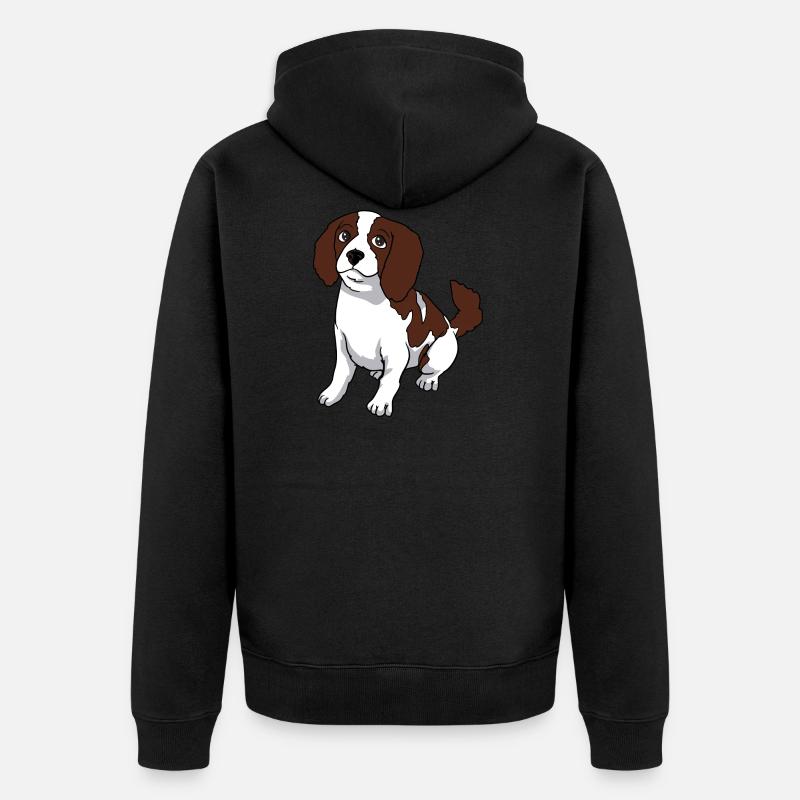 Cavalier King Charles Spaniel chien - Veste à capuche bio Premium Unisexe - noir
