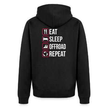 Mangez Sleep Offroad Répétez - Veste à capuche bio Premium Unisexe - noir - Dos - Nico (187cm)