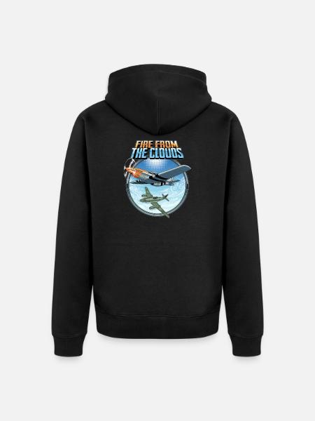 Fire From The Clouds - Unisex Premium Organic Zip Hoodie - black