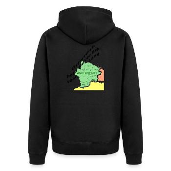 Österreich hot's beste Eck vom Land - Unisex Premium Bio Zip Hoodie - Schwarz - Hinten - Nico (187cm)