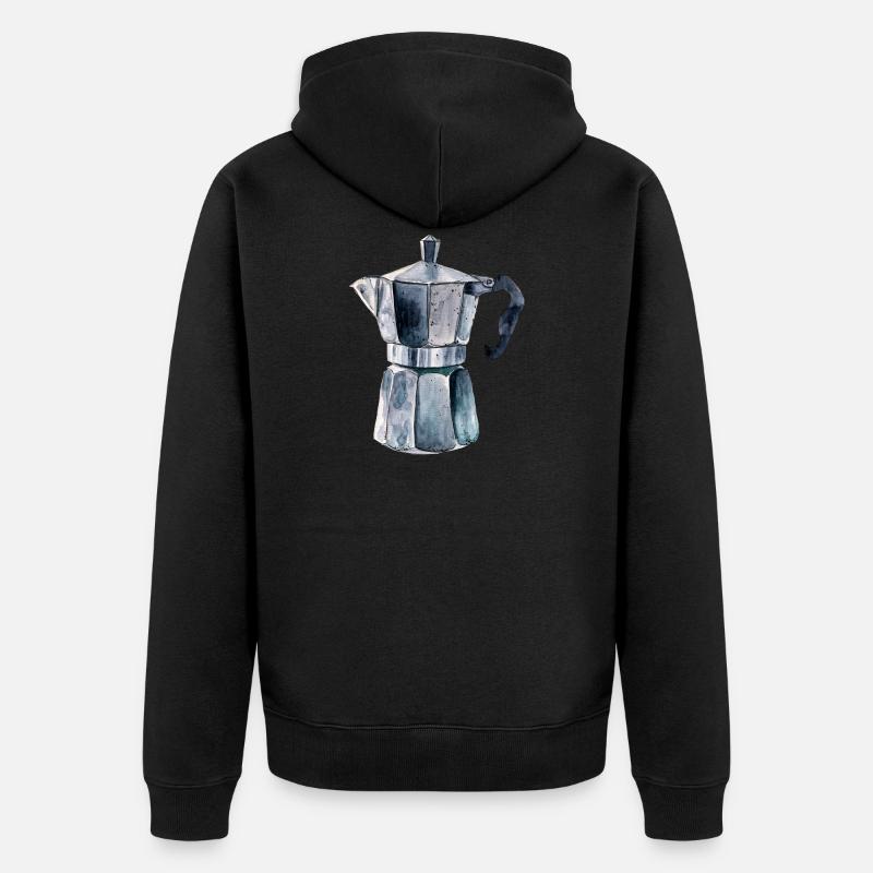 Pot espresso - Veste à capuche bio Premium Unisexe - noir