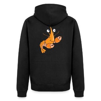 Hummer - Unisex Premium Bio Zip Hoodie - Schwarz - Hinten - Nico (187cm)