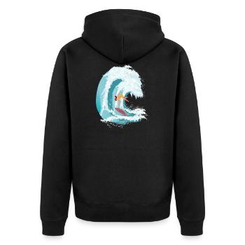 RIDE THE WAVE! - Veste à capuche bio Premium Unisexe - noir - Dos - Nico (187cm)
