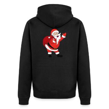 Noël Noël Père Noël Père Noël - Veste à capuche bio Premium Unisexe - noir - Dos - Nico (187cm)