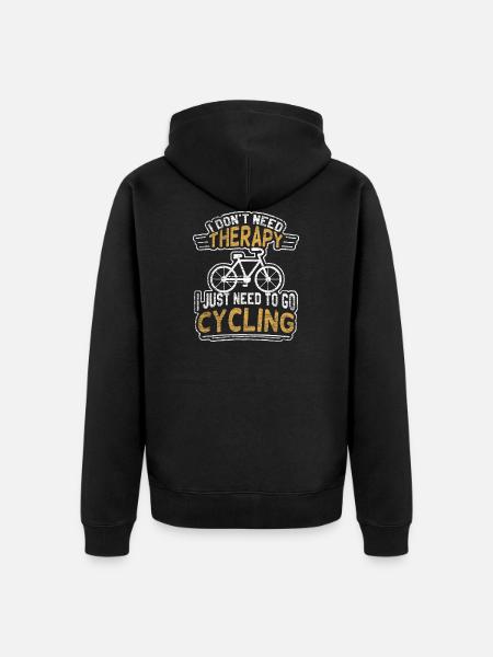 Cycle - Unisex Premium Organic Zip Hoodie - black