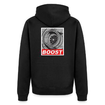 Cadeau de réglage de la pression de suralimentation du turbocompresseur turbo - Veste à capuche bio Premium Unisexe - noir - Dos - Nico (187cm)
