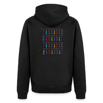 Fallas de Valencia Mascleta Piro Pyro Fireworks - Unisex Premium Organic Zip Hoodie - black - Back - Nico (187cm)