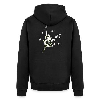 Fleurs fleurs - Veste à capuche bio Premium Unisexe - noir - Dos - Nico (187cm)
