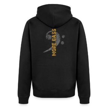 More Bass - Plus basse - Veste à capuche bio Premium Unisexe - noir - Dos - Nico (187cm)