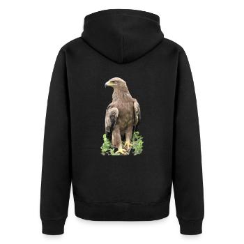 Aigle - oiseau - Kenya - Afrique - Veste à capuche bio Premium Unisexe - noir - Dos - Nico (187cm)