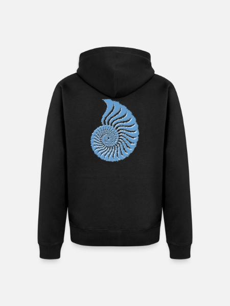 Nautilus (Fuzzy Blue Edition) - Unisex Premium Organic Zip Hoodie - black