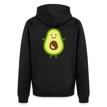 avocat - Veste à capuche bio Premium Unisexe - noir - Dos - Nico (187cm)