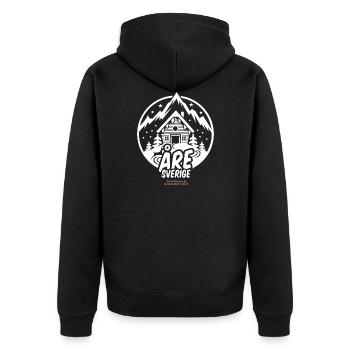 Åre Sweden Ski Resort - Unisex Premium Organic Zip Hoodie - black - Back - Nico (187cm)