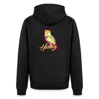 Hedwig Owl - Veste à capuche bio Premium Unisexe - noir - Dos - Nico (187cm)