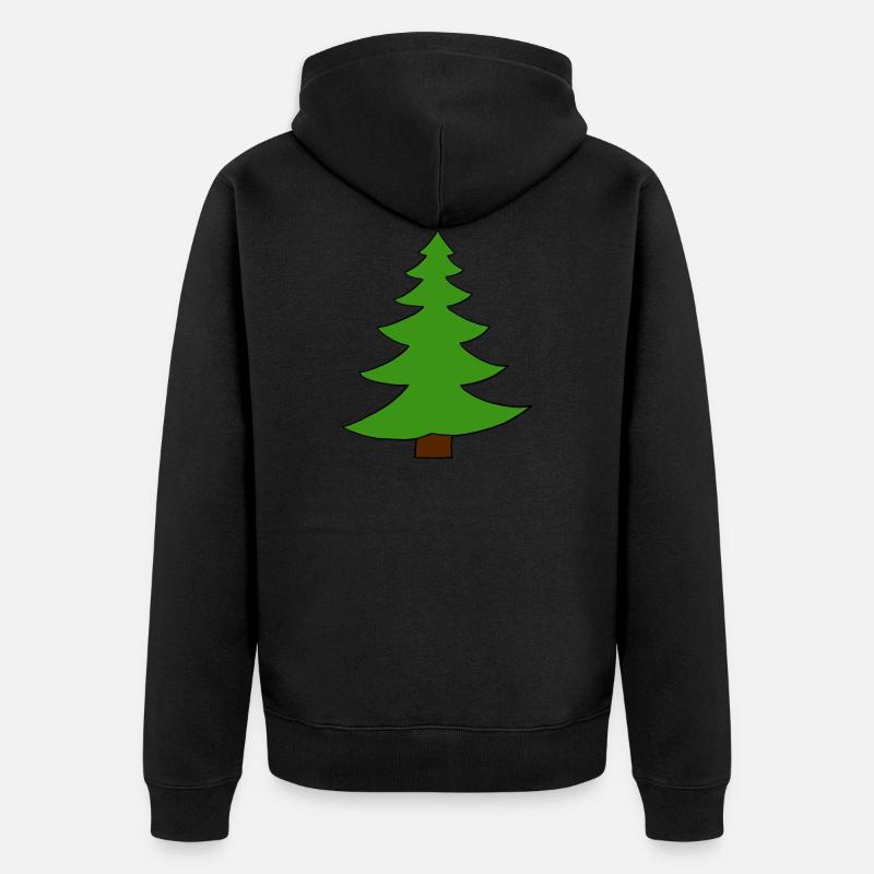 Baum Tree Tre - Unisex Premium Bio Zip Hoodie - Schwarz