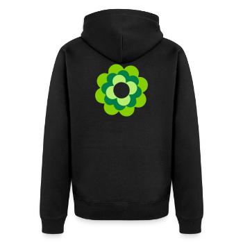 Fleur une - Veste à capuche bio Premium Unisexe - noir - Dos - Nico (187cm)