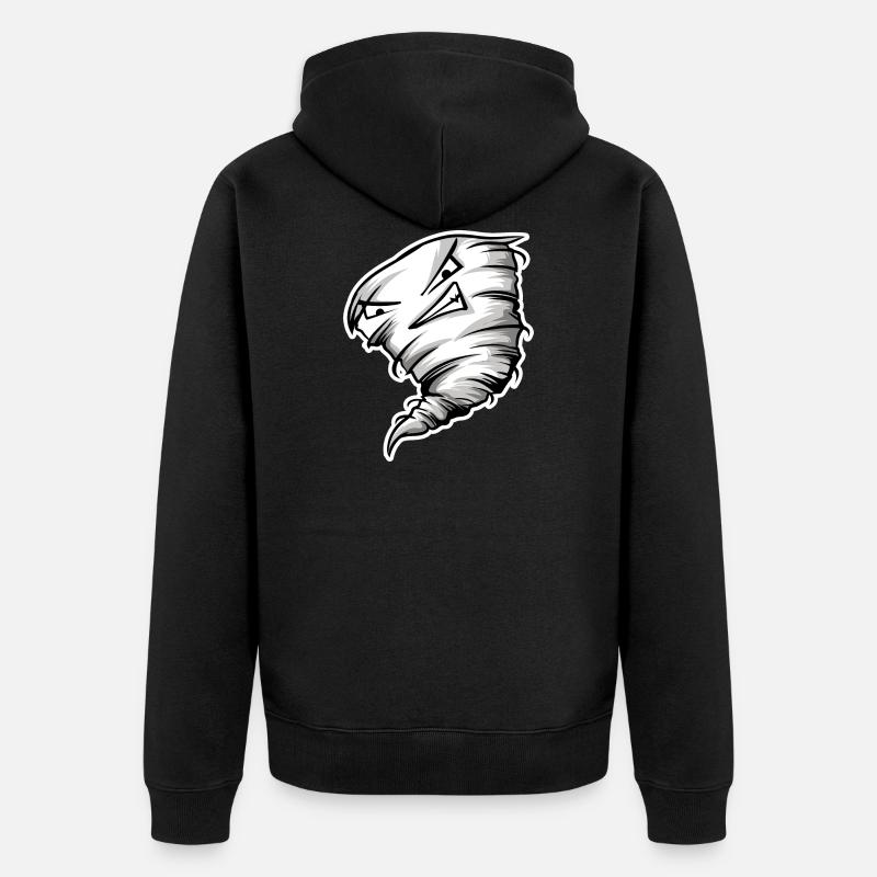 Tornado - Unisex Premium Bio Zip Hoodie - Schwarz