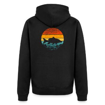 Idée cadeau carpe poisson carpe - Veste à capuche bio Premium Unisexe - noir - Dos - Nico (187cm)
