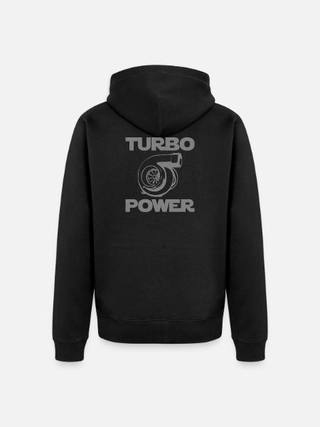 Turbo power tuning - Unisex Premium Organic Zip Hoodie - black