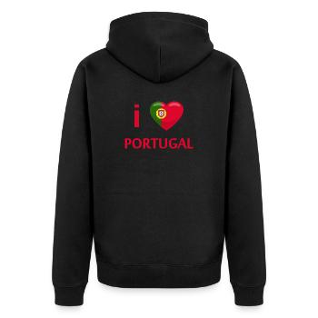 Drapeau Portugal - Veste à capuche bio Premium Unisexe - noir - Dos - Nico (187cm)