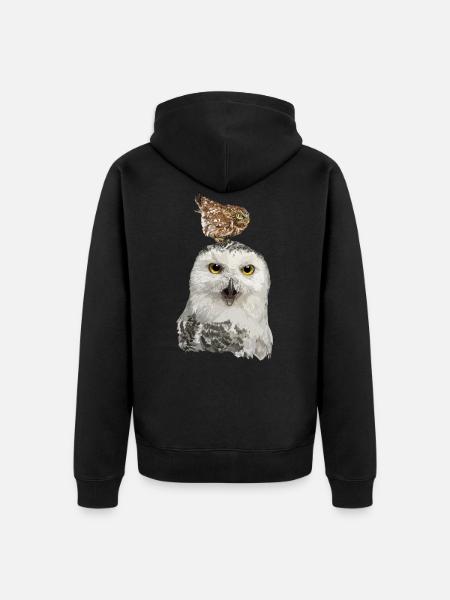 Nocturnal raptors - Unisex Premium Organic Zip Hoodie - black