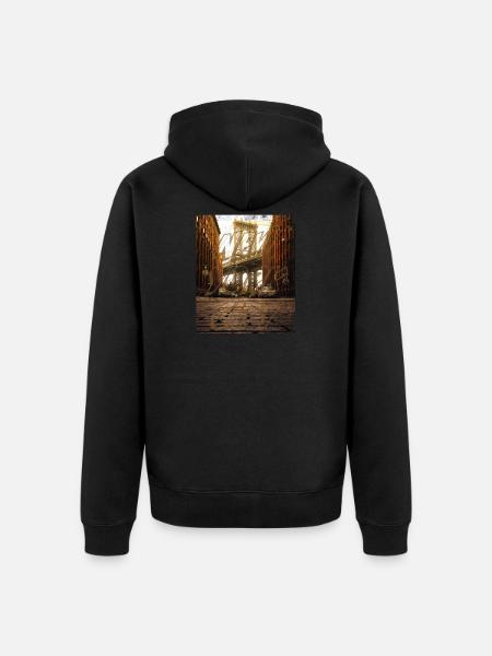 Brooklyn Ney York - Unisex Premium Bio Zip Hoodie - Schwarz