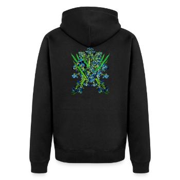Vincent van Gogh Iris Iris | Jack Joblin - Unisex Premium Organic Zip Hoodie - black - Back - Nico (187cm)