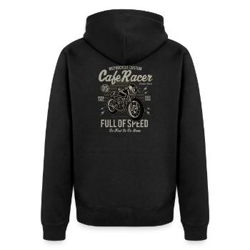 Moto Vintage Moto Vintage Moto Vintage Moto - Veste à capuche bio Premium Unisexe - noir - Dos - Nico (187cm)
