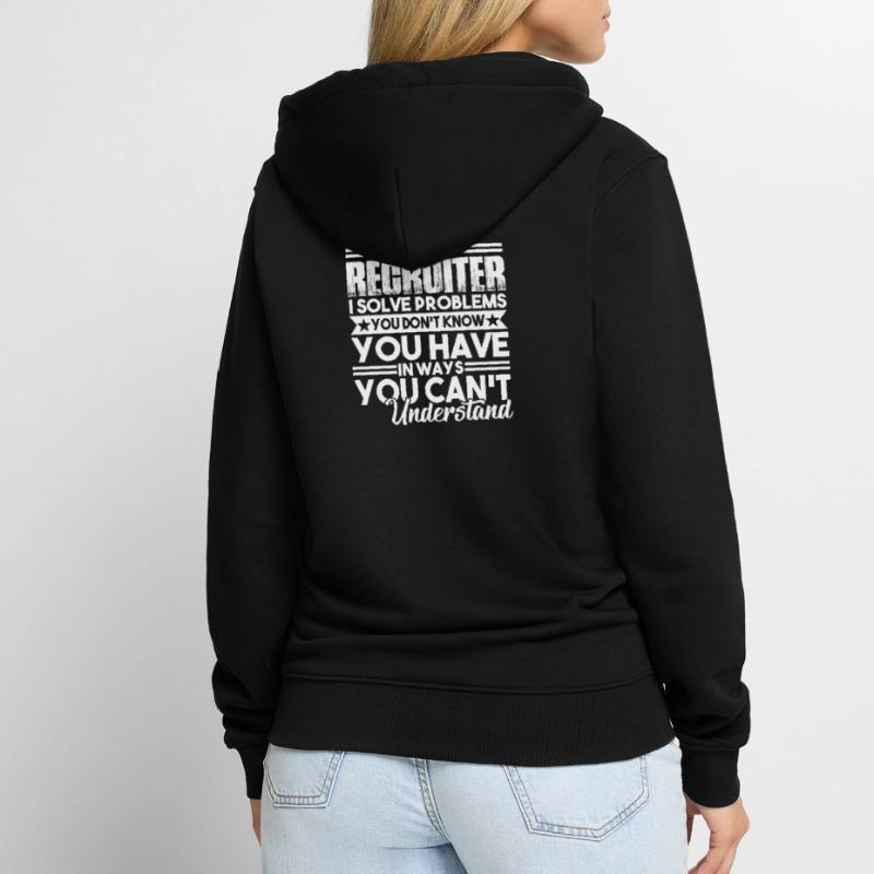 Recruiter I Solve Problems Unisex Premium Organic Zip Hoodie