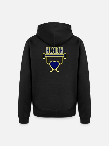 Gezondheid - Uniseks Premium bio ziphoodie - zwart
