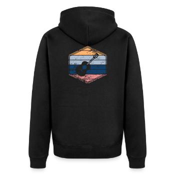 Ukulele - Veste à capuche bio Premium Unisexe - noir - Dos - Nico (187cm)